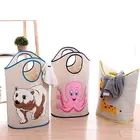 Super Cute Cow Design Canvas Kids Toy Organizer Baby Clothing Storage Box/Collapsible Nursery and Toy Organize