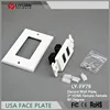 LY-FP79 2-Port Dual HDMI Wall Plate Outlet Mount Socket Face Plate Cover Gold Plated 90 degree Face Plate