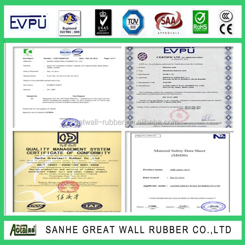 Great Wall brown color Natural rubber sheet sole mat/rubber sheet roll
