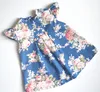Baby girl vintage printed dress kids cotton fabric clothes toddler girl dresses
