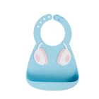 Top Manufacturing 3D Headset Design Silicone Baby Bibs Keep Stains Off