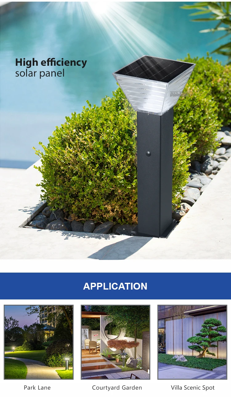 ALLTOP New product high quality 5watt ip65 outdoor waterproof aluminium solar led garden light
