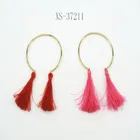 Bangle Custom Orange Silk Tassel Cuff Open Bangle Gold Plated Bangle