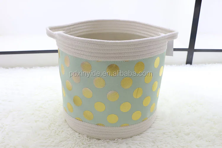 laundry basket with cotton rope decoration toys storage basket