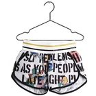 Custom high quality toddler boys letter printed short swim trunks kids swimwear