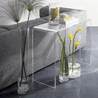 long acrylic coffee table,acrylic furniture table,clear acrylic tea table