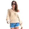 Wholesale Fashion Sexy Winter Loose Long Sleeve Pullover Knitwear Woman V Neck Sweater