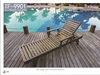 Seaside hotel furniture Burma teak sun lounger/ beach chair