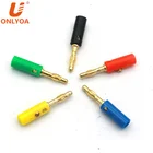 Audio wire speaker cable connector gold plated stacking solderless 4mm Jack Screw-type banana plugs with set screw