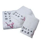 alli baba com unique flower dobby towels 100% cotton