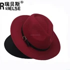 Mens Women Felt Fedora Wide Brim Panama Style Hat