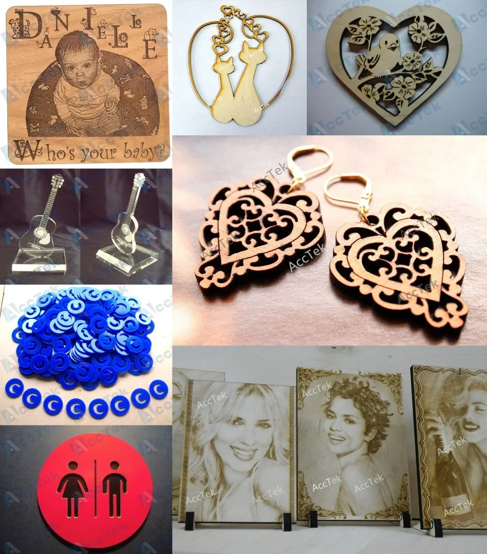 AKJ1325 Acctek 1325 co2 150w laser cutting machine price/photo co2 laser machine price