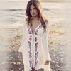 Los Angeles Seaside New Thin Cotton Embroidered Top cover up Bikini Jacket Sexy Women Beachwear