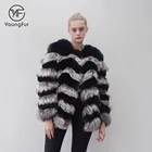 Wholesale Fashion Winter Silver Fox Fur Coat Women Genuine Fox Fur Coat Jacket