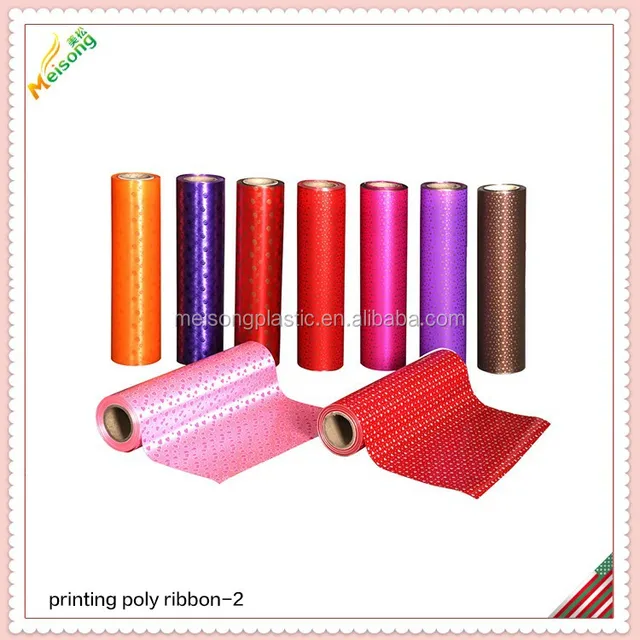 printing poly curly ribbon for gift wrapping paper and ribbon