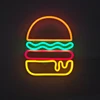 Custom acrylic led neon sign hamburgers burger neon sign custom led neon light sign lamp