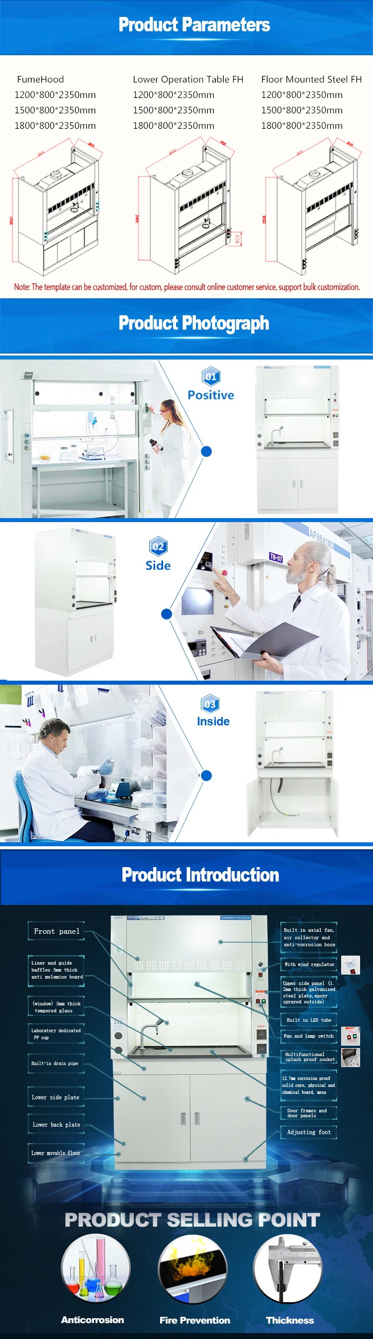 Extractor Fume Portable Fume Extraction Hood System Ventilation Scrubber Purifier Fume Cupboard Equipment