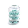 Wholesale Tiffany Blue can-shaped office stationery set Back to school stationery set with binder clips and paper clips