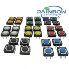 12x12 x 6 mm Tact Push Button Switch 4 Pin DIP 12*12 Black , Red , White , Blue , Green , Orange , Yellow