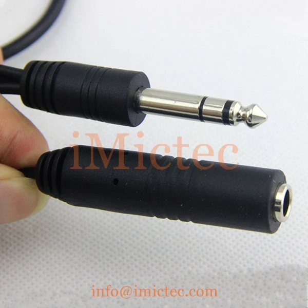 Customized TRS 6.5mm,6.35MM 1/4" inch 3 poles,sections audio,aux stereo male to female extension cable - ANKUX.COM