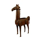 wholesale cute metal pig decorative plant pot for garden plant flower decor