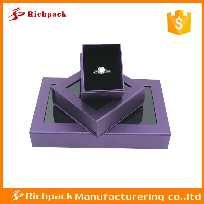 elegant luxurious plastic rings/earring jewellery box