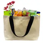 EXTRA LARGE Grocery Bag Beach Shopping Tote HEAVY DUTY 12 oz Cotton Canvas Multi Purpose tote bag