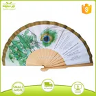 Paper Fan Wood Wooden Paper Fan Custom Printing Wooden Paper Hand Folding Fan