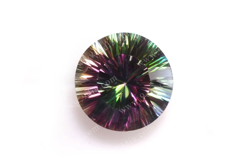 Good Guality Pear Concave Cut 12*8mm Natural Rainbow Mystic Topaz Gemstones