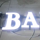 White acrylic panel 4 rows A2 large cinema led light box with letters and emojis use for advertising display