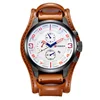 WJ-5911 newest calendar vogue leather watches men brand Curren