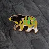 Gold Plating Cute Colorful Bear Metal Lapel Pin
