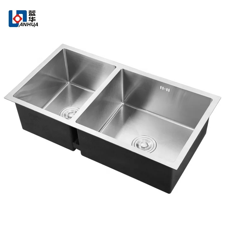 Australia Import Undermount Double Bowl Stainless Steel Kitchen Sink At Home Sinks