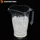 1.5l clear acrylic cooling wine beer plastic water bottle led pitcher with lid