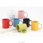 A coloured cup red bule travel milk cup ceramic coffee mug