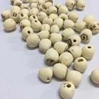 Peeled Dried White Lotus Seeds with a hole in the Middle of the Seed