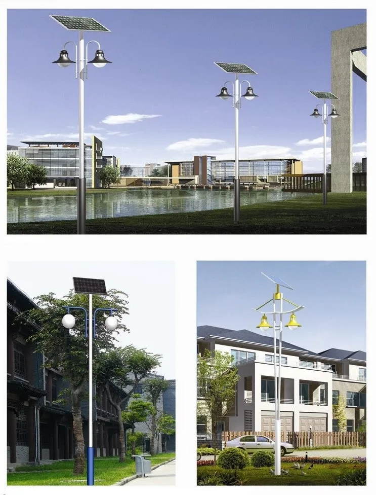 Factory High Quality 20W Solar Garden Lighting Pole Light