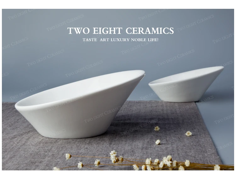 Bulk Ceramic Salad Bowl,Elegant White Porcelain Soup Bowl