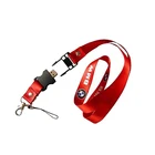 Silk printing customized logo usb lanyards with plastic buckle