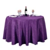 Wholesale table linens 132 inch dark purple round table cloth