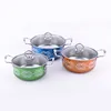 mail orders Promotion gift colorful 6pcs stainless steel cookware set/stock pot/casserole cooking pot China
