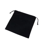 Heli Portable Black Flocking Logo Custom Jewellery Hair Dryer Velvet Pouches Bag