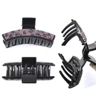 Fashion Korean Plastic Hair Claw Clips Crystal Jaw Clips For Ladies