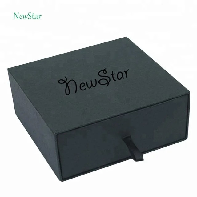 luxury black cardboard drawer sliding gift box
