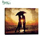 Custom Beach Couple Portrait DIY Oil Painting by Numbers for Adults