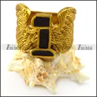 Royal Jewelry Gold Plated Delicate Engraved Flying Wings No.1 Champion Finger Ring