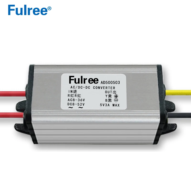 24V AC to 12V 3A DC Converter 24Vac Convert to 12Vdc Input Range 15-36V AC 15-52V DC Car Step Down Buck Power Supply