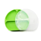 Factory Price FDA Silicone Suction Baby Feeding Plate, Baby Food Container