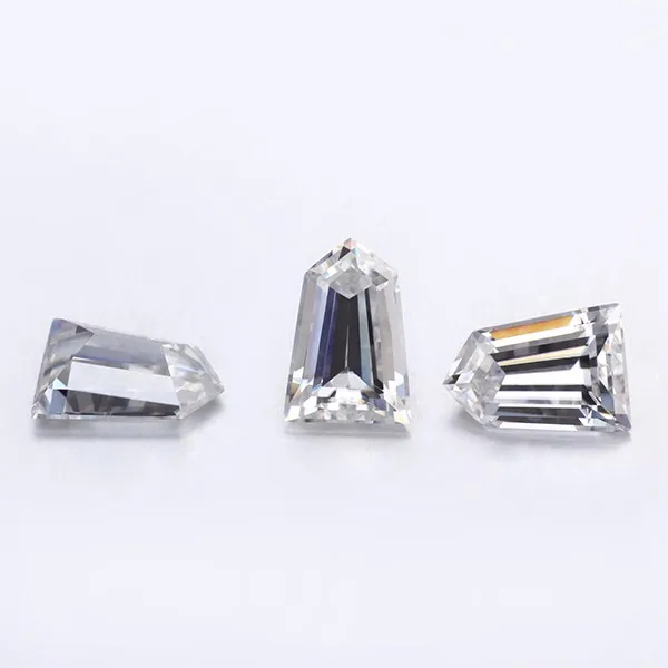 松散宝石白色锥形子弹切割合成 moissanite 为 moissanite 钻石戒指