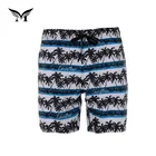 New style soft beach custom printed stripes mens swim shorts